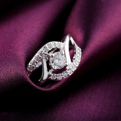 Anillo Brillante · Plata 925 con Zirconia
