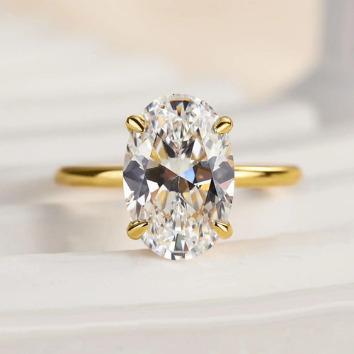 Anillo Solitario Oval · Plata 925 · 1–8 Quilates